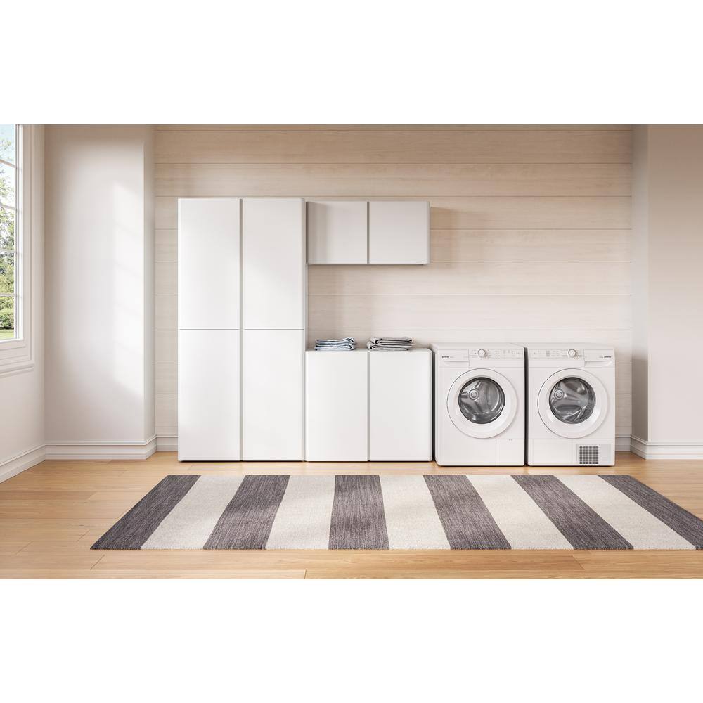 Cloud White 36-Inch Freestanding Metal Storage Cabinet