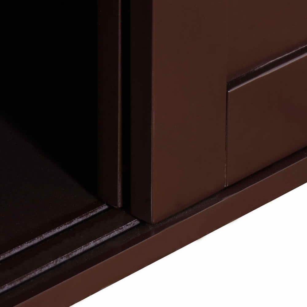 Brown MDF Buffet Cupboard with Sliding Door and Shelf