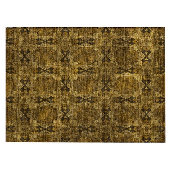 2 X 3 Chocolate Floral Outdoor Area Rug