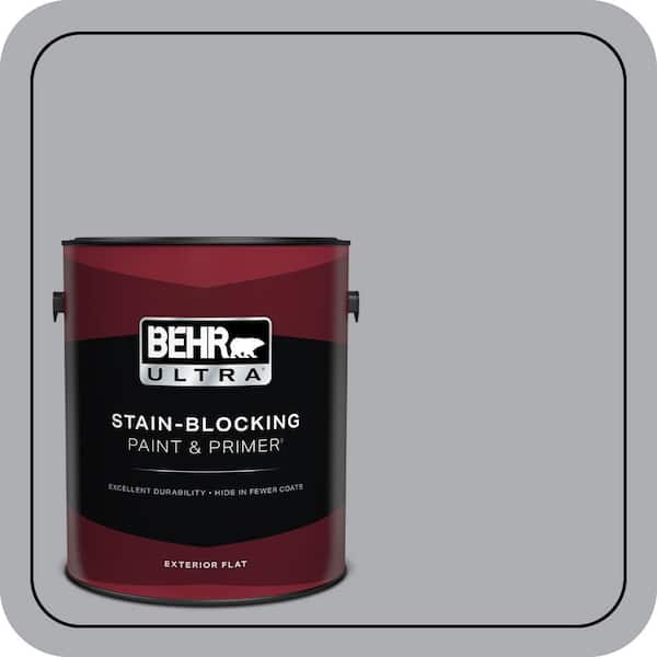 BEHR ULTRA 1 gal. #760E-3 Gray Timber Wolf Flat Exterior Paint & Primer
