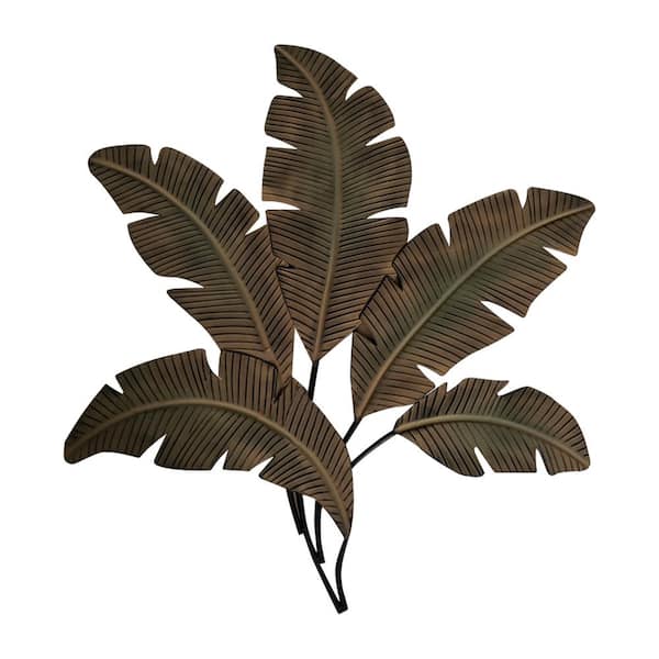 Yipscazo 35 in. Tropical Metal Palm Leaf Wall Mount Accent Decor（Set of 2）