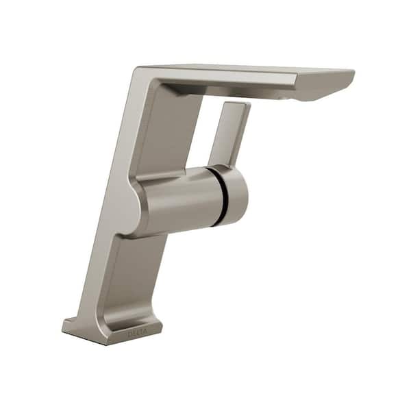 Delta Pivotal Single Handle Single Hole Bathroom Faucet in Lumicoat Stainless