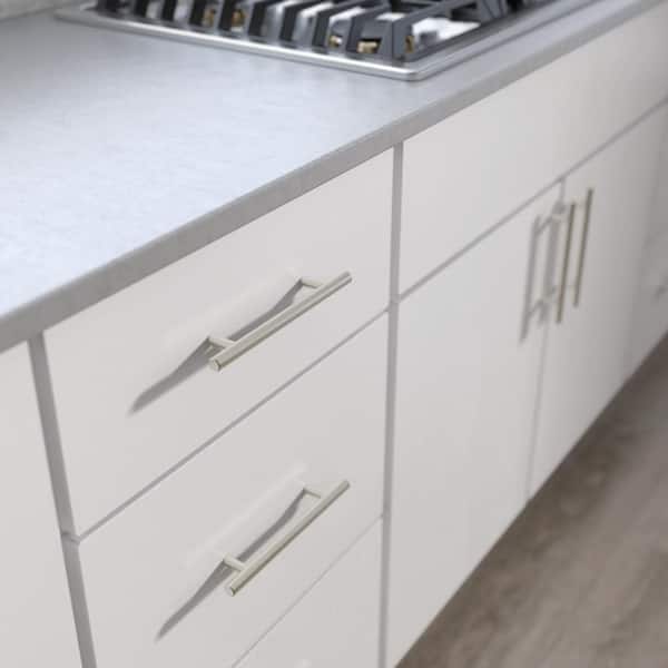 10-Pack Solid Bar 5-1/16 in. (128 mm) Modern Cabinet Drawer Bar Pulls in Stainless Steel