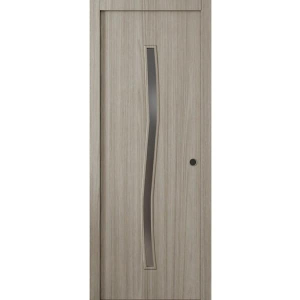 3012 18 in. x 84 in. Sold Core Oak Franko Color Wood Sliding Door