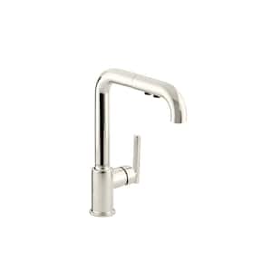 Purist Single-Handle Pull-Out Sprayer Kitchen Faucet in Vibrant Polished Nickel