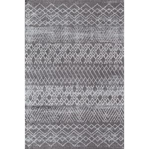 Knox Nocturne Gray Gray 8 ft. X 10 ft. Area Rug