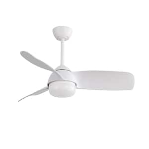 42.1 in. Indoor White ABS Ceiling Fan with 6-Speed Remote Control Reversible DC Motor