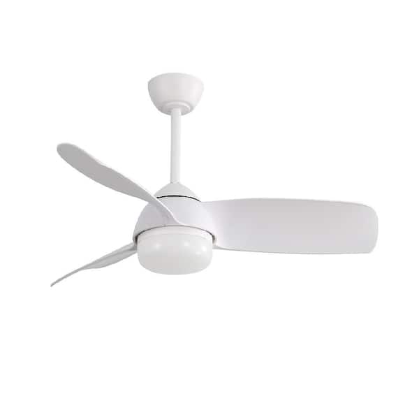 CIPACHO 42.1 in. Indoor White ABS Ceiling Fan with 6-Speed Remote Control Reversible DC Motor