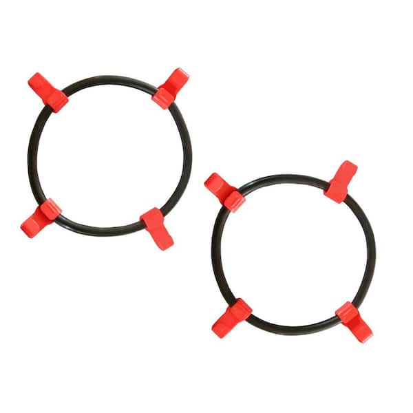 OAKTEN 8 in. Tire Hub Tire Chain Tensioners, Rubber Bands Ring with 4 clip tabs, Set of 2