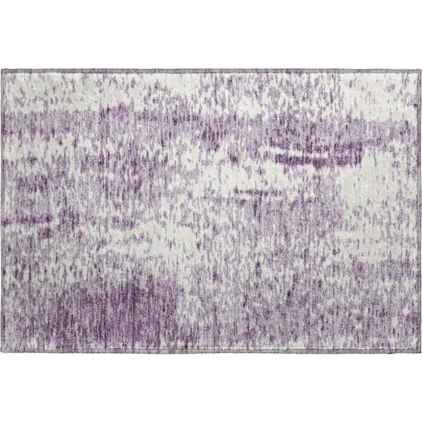 Addison Rugs Mayfield Premium Machine Washable Abstract AMF949 Lavender 1 ft. 8 in. x 2 ft. 6 in. Area Rug