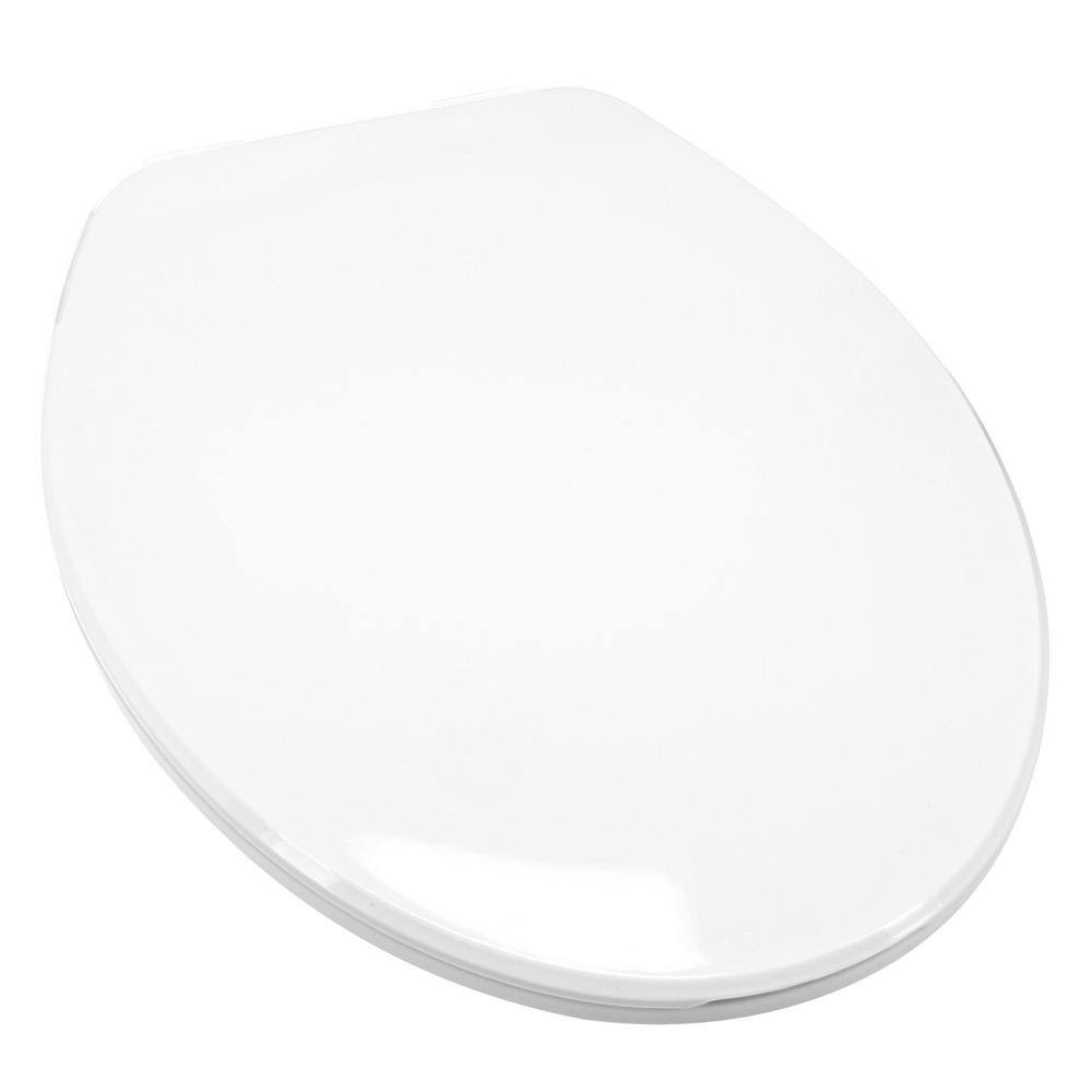 Clorox Antimicrobial Elongated Closed Front Plastic Toilet Seat in