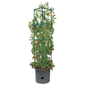 Patio Ideas 15 in. x 15 in. x 58 in. Self-Plastic Planter Watering Plant Tower