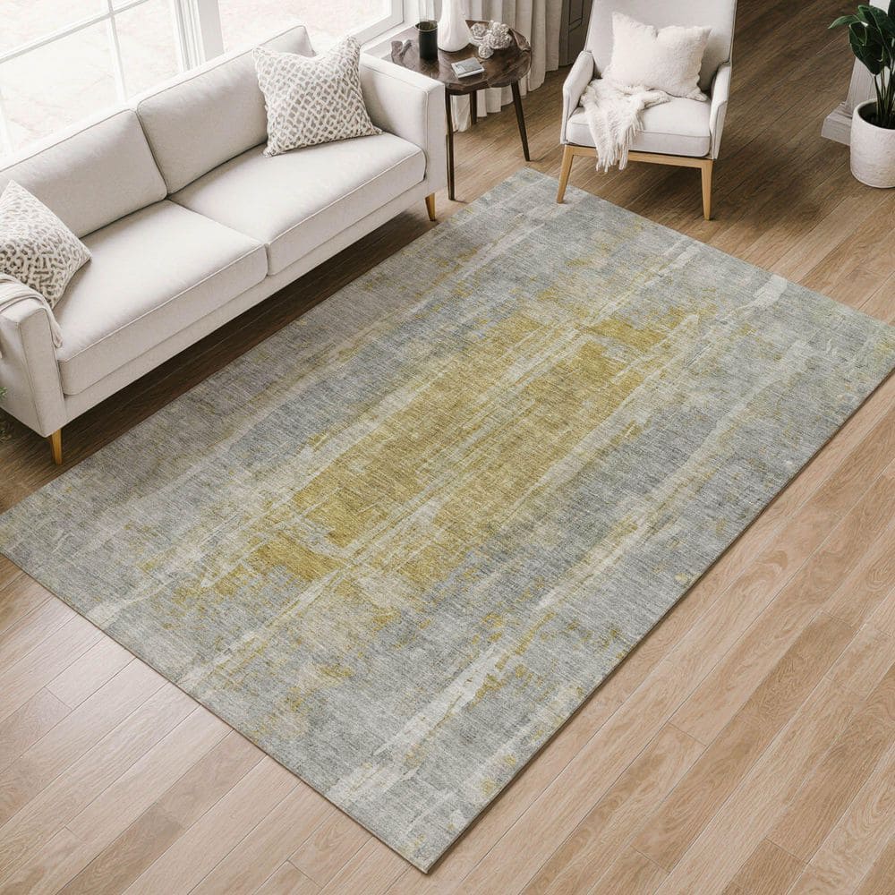 Chantille Machine Washable Indoor/Outdoor Abstract ACN2309 Pewter 8 ft. x 10 ft. Area Rug price history on PriceWatchPro