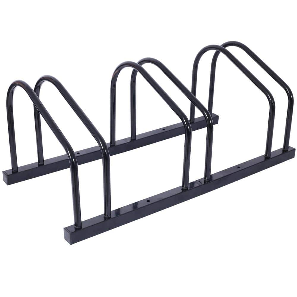 13.5 in. x 29.4 in. W x 10.6 in. Black Steel 3 Bikes Floor Storage Bike Rack price history on PriceWatchPro