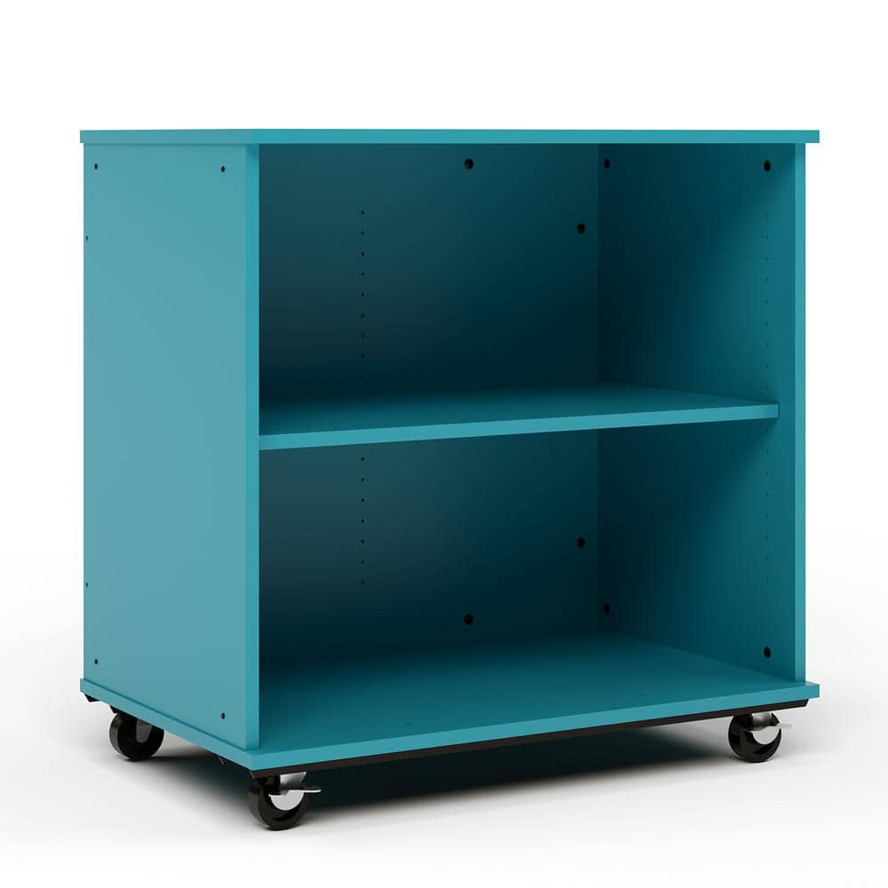 Open Single Sided Mobile Storage Locker Nursery Classroom Bookcase, Adjusta