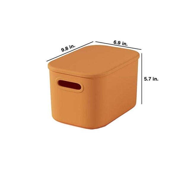 Multi-Colored 9.8 in. x 5.7 in. Plastic Decorative Basket Set of 8