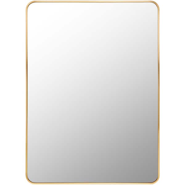 Livabliss Aranya 30.12 in. W x 41.34 in. H Gold Framed Decorative Mirror