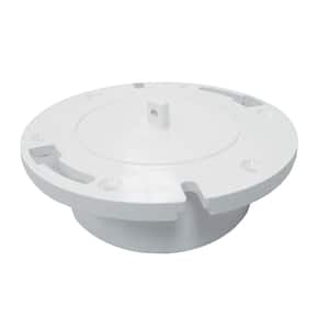 7 in. O.D. Plumbfit PVC Water Closet (Toilet) Flange With Knockout, Fits Over 4 in. Schedule 40 DWV Pipe