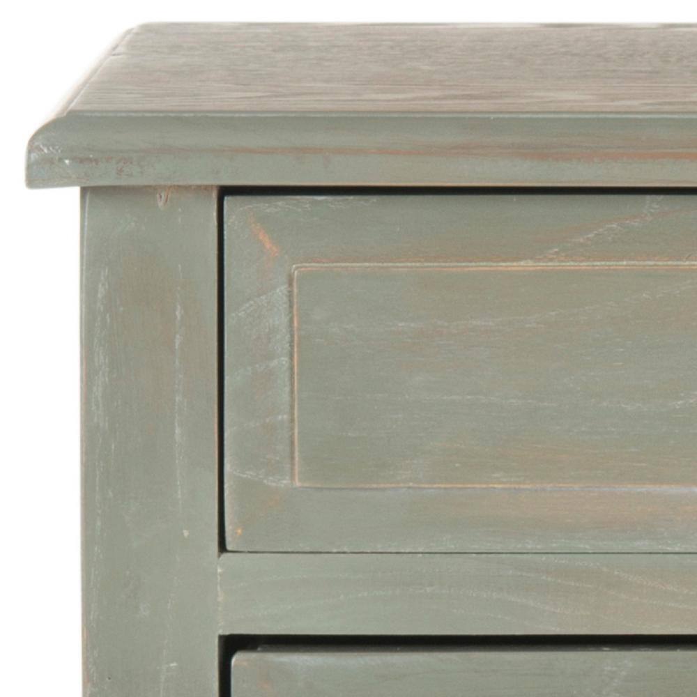 Charming Ash Grey 2-Drawer Transitional Wood End Table