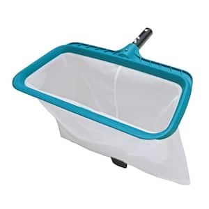 17 in. Pool Skimmer Leaf Rake Cleaning Tool with Deep Fine Nylon Mesh Net Bag