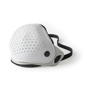 Face Mask - Medium Grey with White Cap and Two N95 Filters