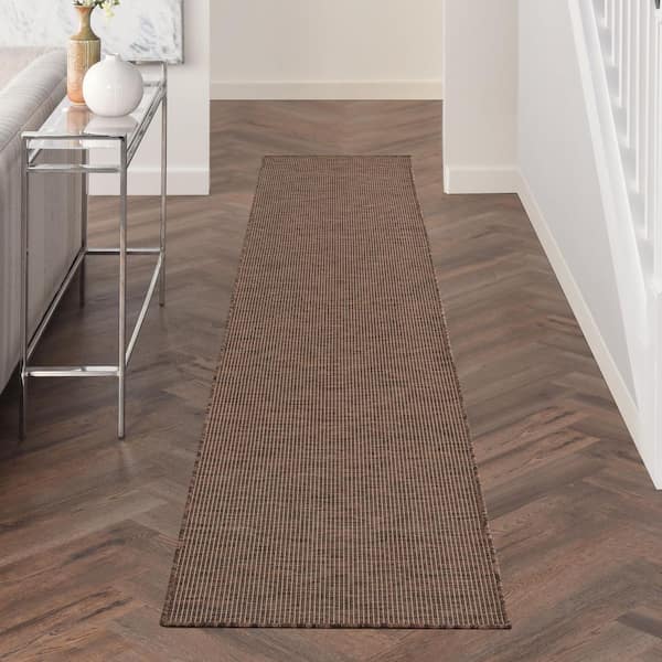 Positano Natural 2 ft. x 10 ft. Kitchen Runner Solid Modern Indoor/Outdoor Patio Area Rug