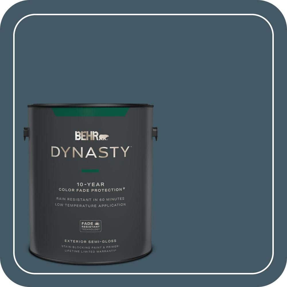 1 gal. #S480-7 Midnight in the Tropics Semi-Gloss Exterior Stain-Blocking Paint & Primer price history on PriceWatchPro