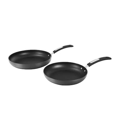 2-Piece Hard Anodized Aluminum Frying Pans Nonstick Set, 9.5" and 11"