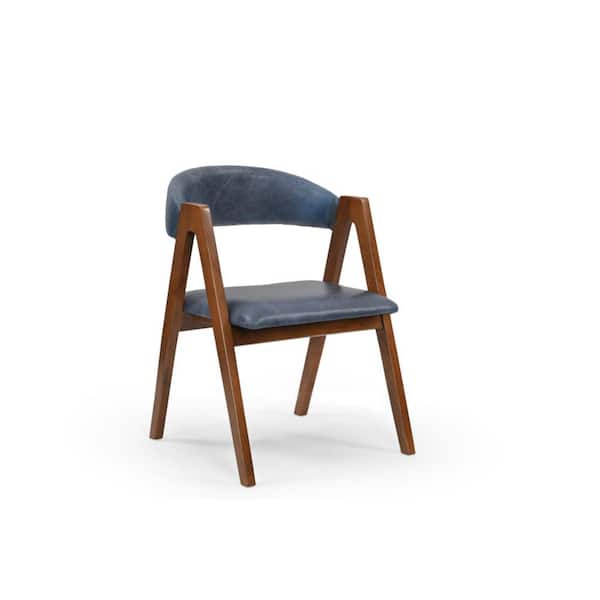 HomeRoots Amelia 22 in. Brown Leather Arm Chair