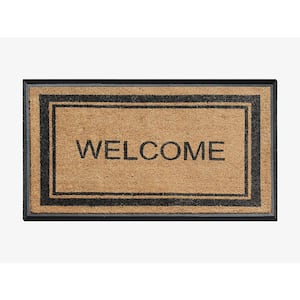 A1HC Welcome Markham Border Double Extra Large 30 in. x 48 in. Coir Door Mat
