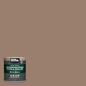 8 oz. #SC-148 Adobe Brown Solid Color Waterproofing Exterior Wood Stain and Sealer Sample