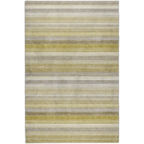 Dream Shag Premium Machine Washable Abstract ADS535 Wheat 9 ft. x 12 ft. Area Rug