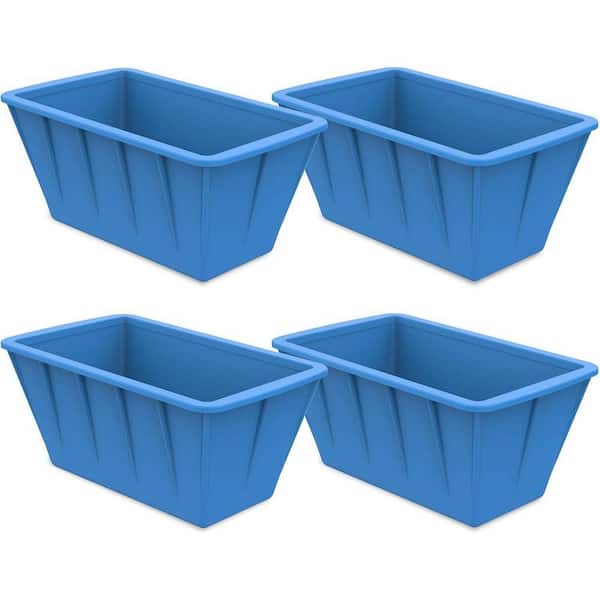 Extra Large Silicone Ice Cube Molds Reusable Blue Square Ice Block Trays for Home Freezer Cold Plunge 4 Pack