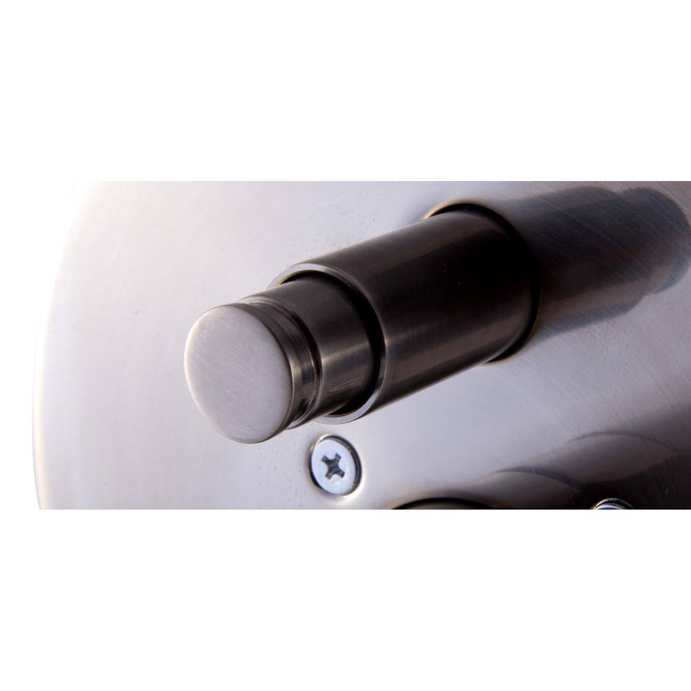Brushed Nickel Round Pressure Balanced Shower Mixer with Lever Handle