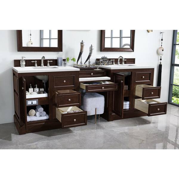 James Martin Vanities De Soto 94 In W Double Bath Vanity In Burnished Mahogany With Quartz Vanity Top In Classic White With White Basin 5 V94 Bnm Du Clw James Martin Vanities De Soto 94 In W Double Bath Vanity In Burnished Mahogany With Quartz Vanity Top In Classic White With White Basin 5 V94 Bnm Du Clw