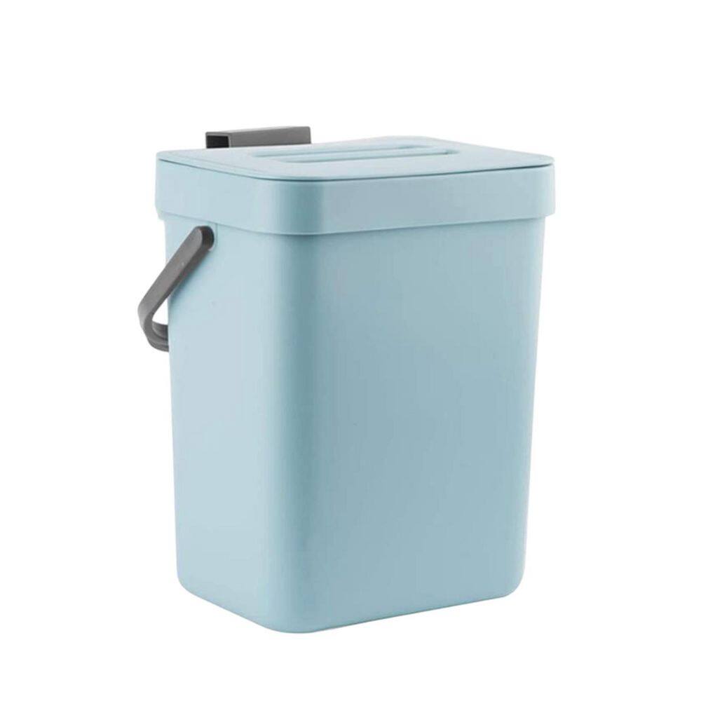 Small Trash Can with Lid Compost Bin Indoor Kitchen Sealed 5L 1.3 Gal. Blue Mountable Under Sink Countertop price history on PriceWatchPro