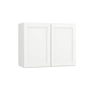 Courtland 30 in. W x 12 in. D x 23.5 in. H Assembled Shaker Wall Kitchen Cabinet in Polar White