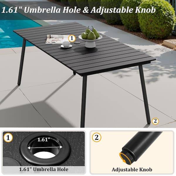 in patio umbrella base The In-Ground Anchor Plate International Caravan Royal Tahiti Color:Golden Caramel w/Noble Grey / GCNO Brown Nut and other scenarios as