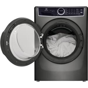 4.5 cu. ft. Front Load Washer LuxCare Wash and Perfect Steam in Titanium