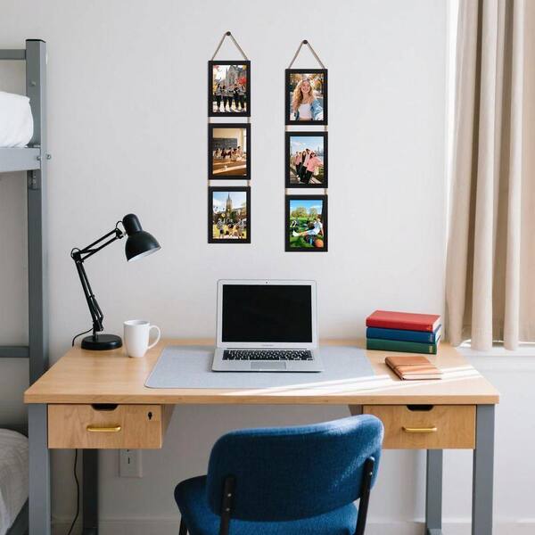 5 x 7 Black Collage Picture Frames Set, Vertical Hanging Photo