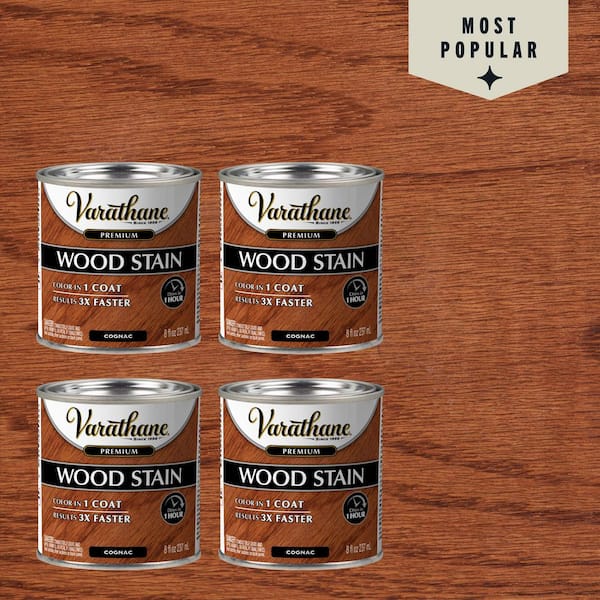 8 oz. Cognac Premium Fast Dry Interior Wood Stain (4-Pack)