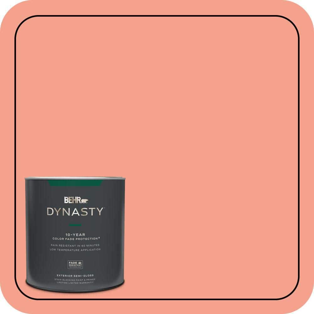 1 qt. Home Decorators Collection #HDC-MD-18 Peach Mimosa Semi-Gloss Enamel Exterior Stain-Blocking Paint & Primer price history on PriceWatchPro