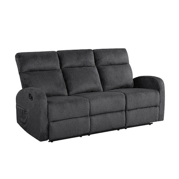 Lazzara Glendale 71 in. W Slope Arm Microfiber Rectangle Manual
