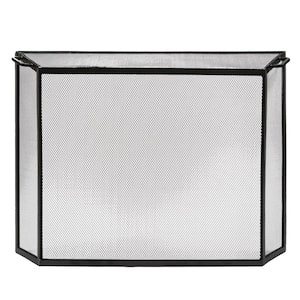 Fireplace Screen - Teslin Mesh Fireplace Cover - Fireplace Cover