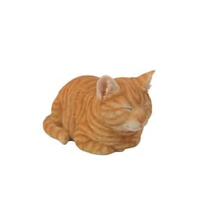 Orange Tabby Cat Sleeping Statue