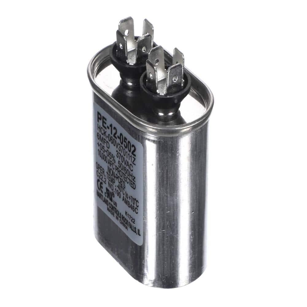 Capacitor, 6Mfd, 370Vac, 50/60Hz, Oval-Shaped PE-12-0502 price history on PriceWatchPro