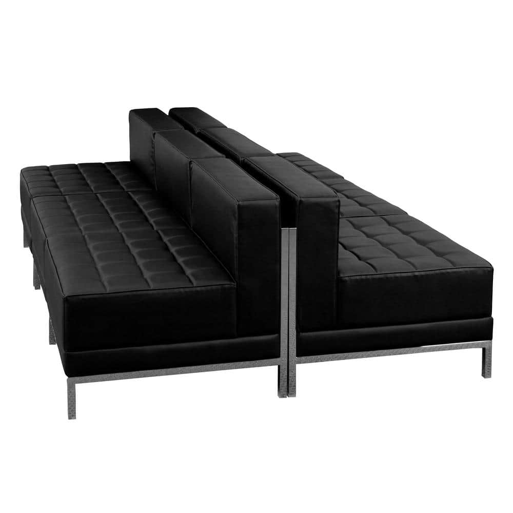 Flash Furniture 6-Piece Black Living Room Sets CGA-ZB-9306-BL-HD - The ...