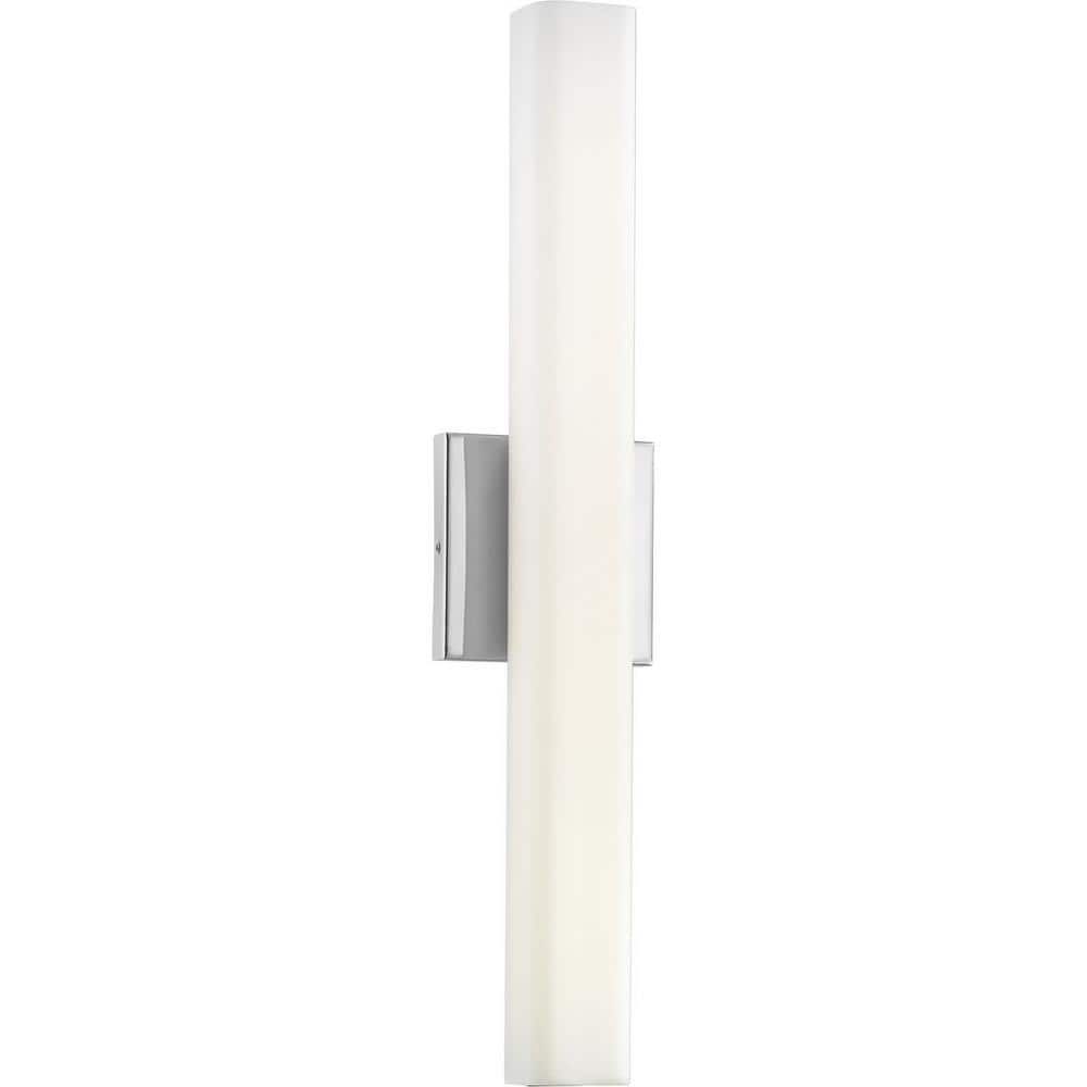 Chrome 22" Linear LED Bath Vanity Light with Opal Glass Shade