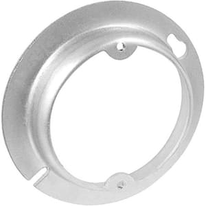 4 in. W Steel Metallic 1/2 in. Raised Round Cover with Open Ears 2-3/4 in. O.C. (1-Pack)