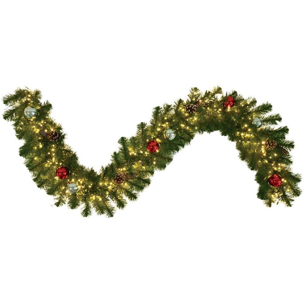 6 ft. Pre-Lit Artificial Christmas Garland with Pine Cones